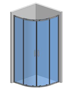 Душевой уголок AQUAme AQM3801F-8 80x80см хром